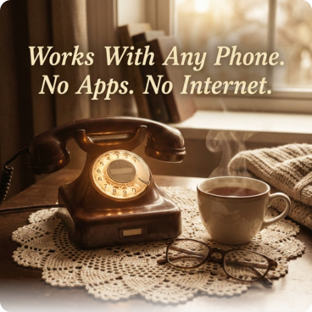 Works on any phone including landlines